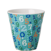 Kids small melamine cup retro numbers Rice DK